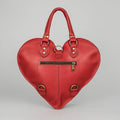 Pink Heart Leather Convertible Backpack