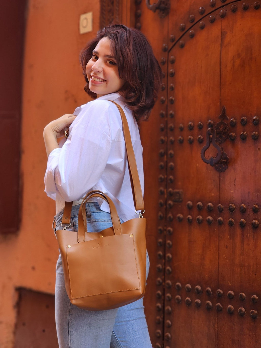 Elegant Handmade Leather Tote Bag