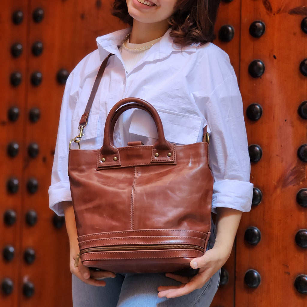 Leather Bucket Bag