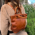 Light Brown camel Bucket Bag  medium size