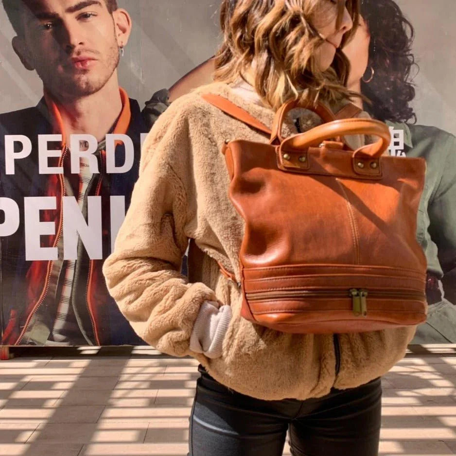 Light Brown camel Bucket Bag  medium size