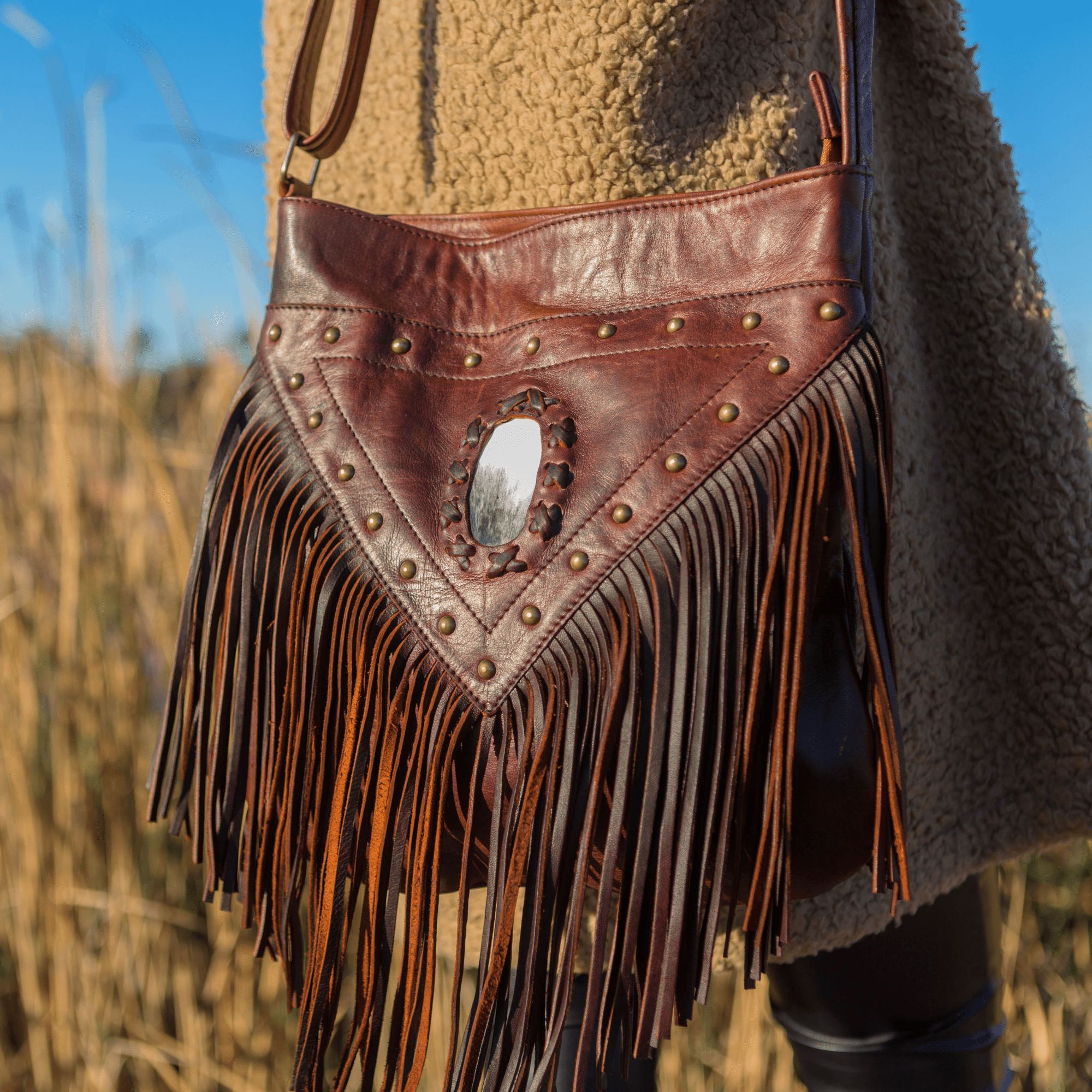 Fringe Leather Crossbody: Boho Style