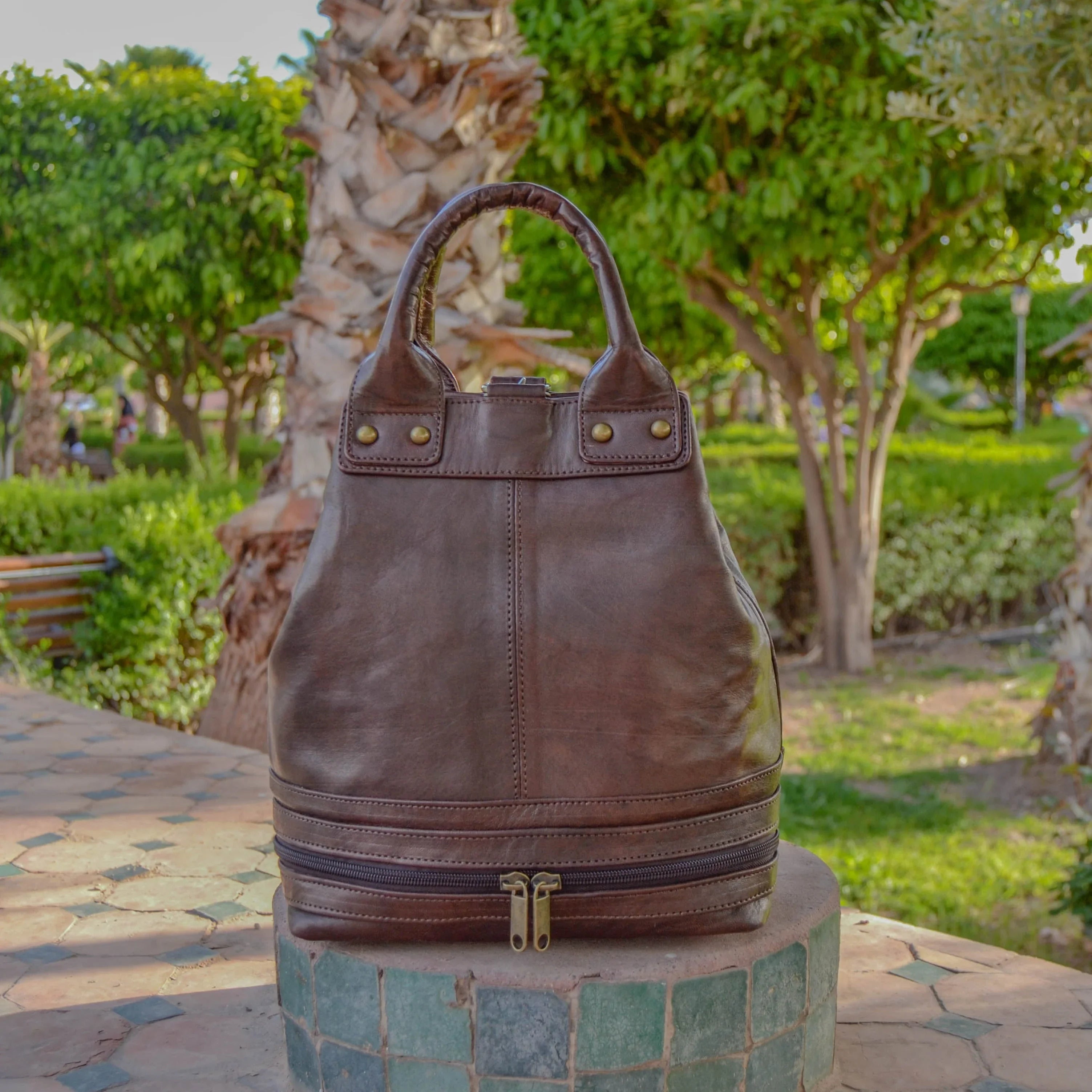 Leather Bucket Bag