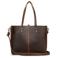 Leather tote bag